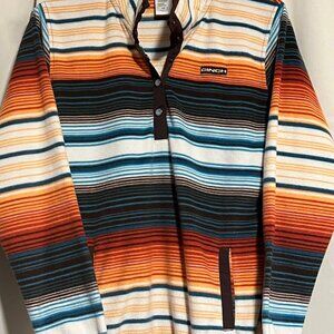 Cinch Multicolor Striped Fleece Pullover